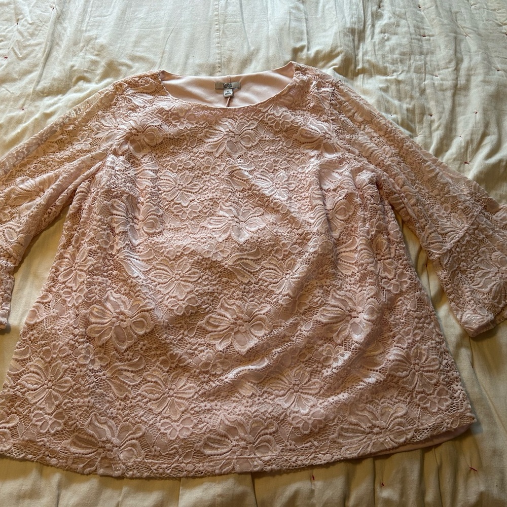 Elegant Lace Women’s Top - Pink